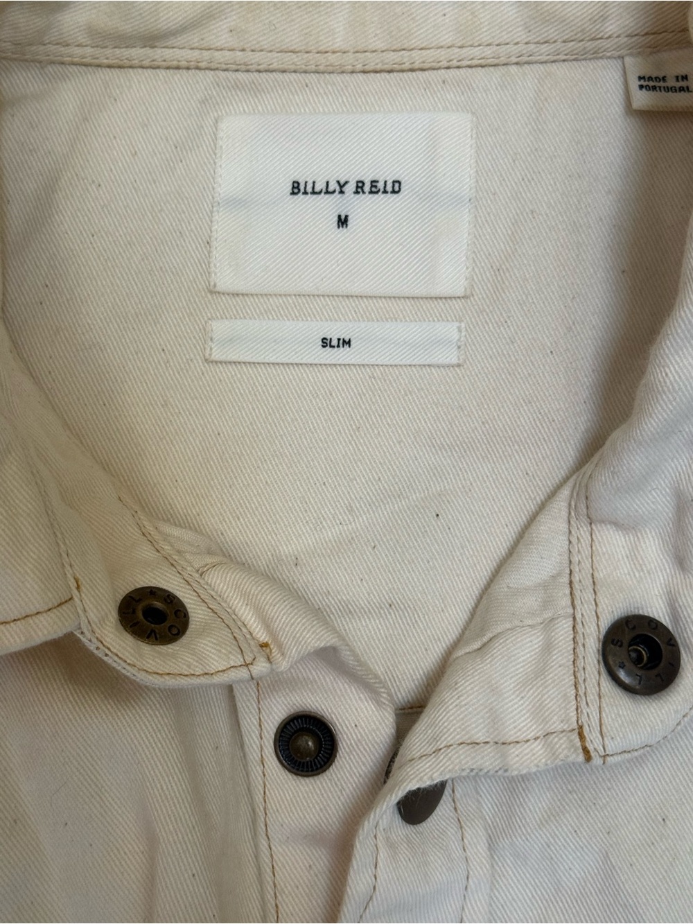 Billy Reid Cream Button-Front Casual Shirt - Picture 2 of 4